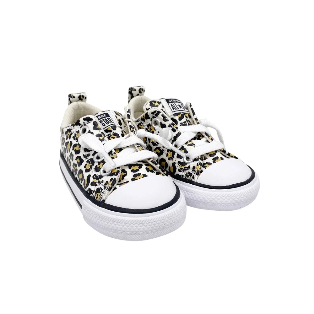 Converse Infant's Egret Metallic Leopard CTAS Street Slip Sneakers Size 5
